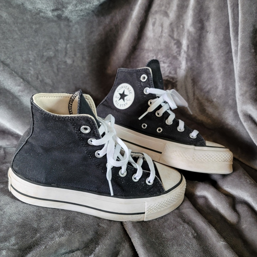 Converse Chuck Taylor All Star Lift Platform Womens 7 Mens 5 Black Good High Top